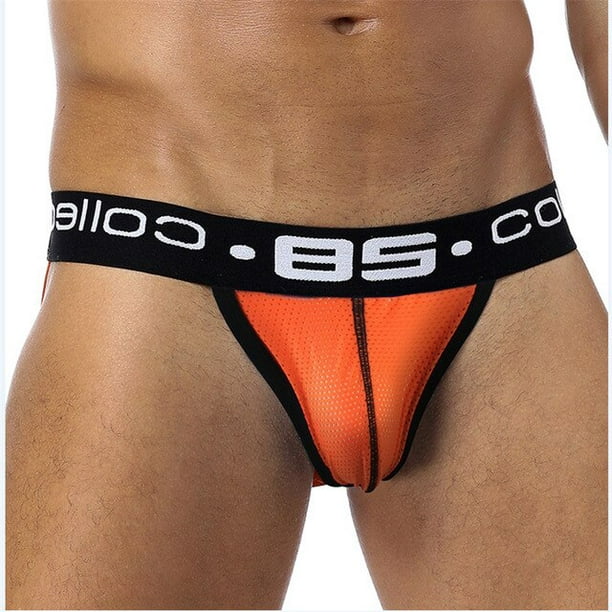 Men/'s Jock Strap Breathable Underwear Backless Jockstrap Underpants Thong Briefs